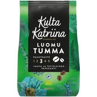 Кофейные зёрна темной обжарки органические Kulta Katriina 425 гр