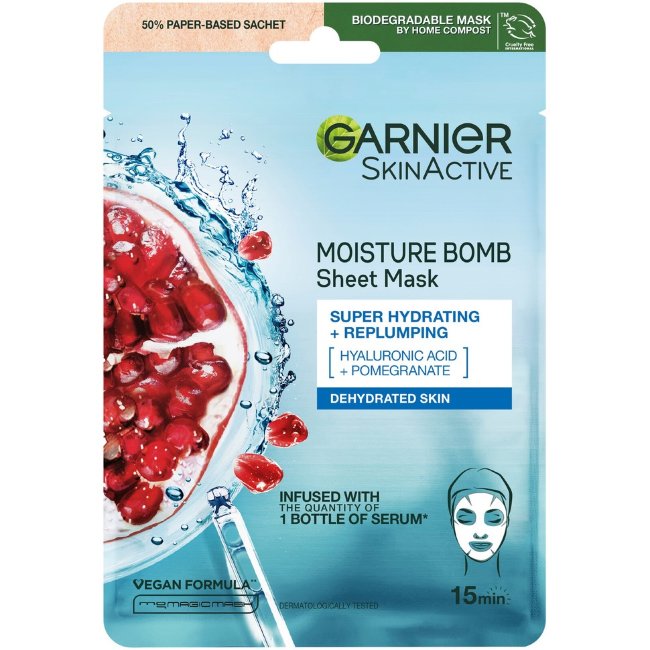 Маска тканевая тонизирующая Garnier Skin Active Moisture Bomb 28 г