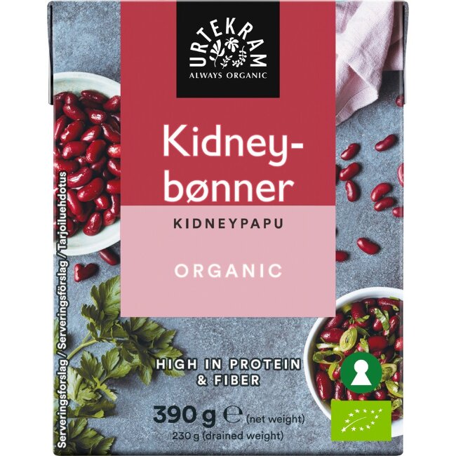 Красная органическая фасоль kidney URTEKRAM 390 гр