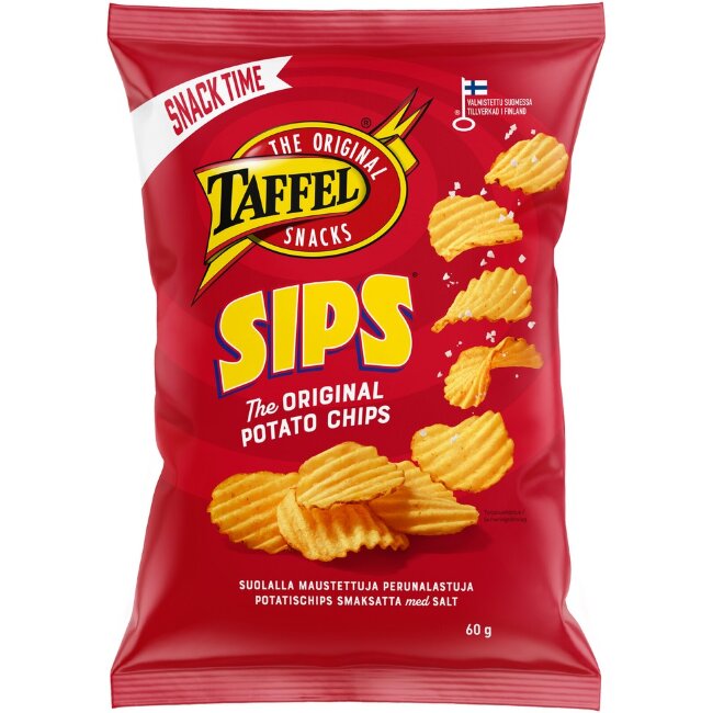 Соленые чипсы Taffel Sips 60 гр Соленые чипсы Taffel Sips 60 гр