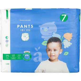Подгузники Änglamark размер 7, от 18 кг, 32 шт