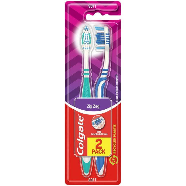Зубные щетки (мягкие) Colgate ZigZag 2 шт