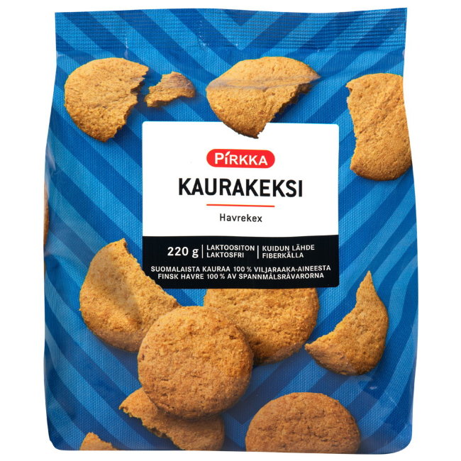 Овсяное печенье Pirkka 220 гр