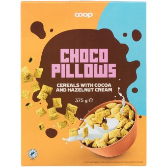 Хлопья Coop Cocoa Pillows из овса и пшеницы 375 гр Хлопья Coop Cocoa Pillows из овса и пшеницы 375 гр