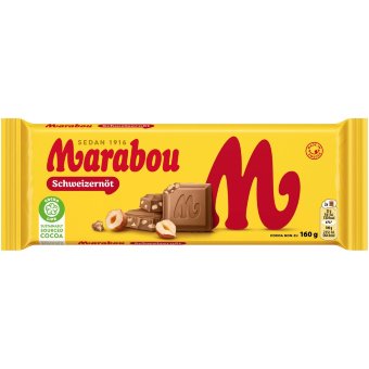 Шоколад Marabou Schweizernöt с дробленым лесным орехом 160 гр Шоколад Marabou Schweizernöt с дробленым лесным орехом 160 гр