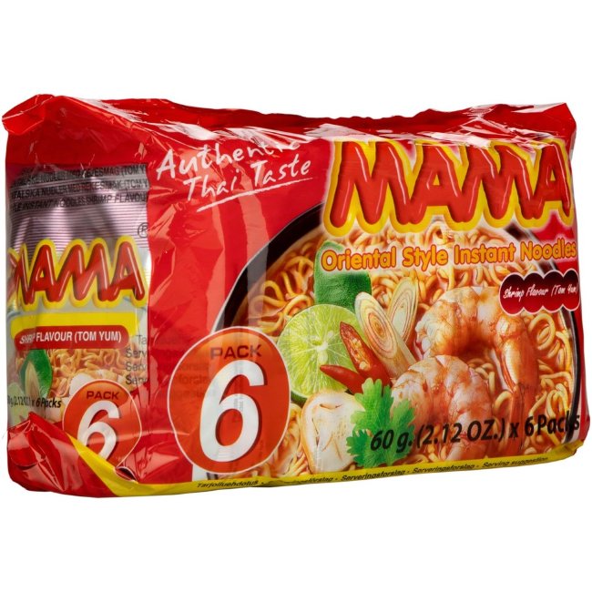 Лапша Mama 6x60 гр со вкусом креветок