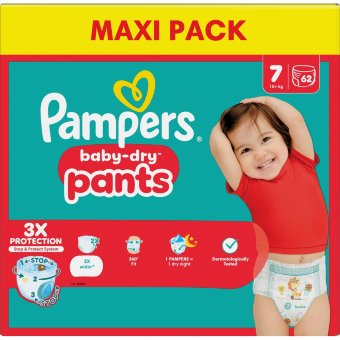Подгузники-штаны Pampers Baby Dry S7 15+ кг 62 шт