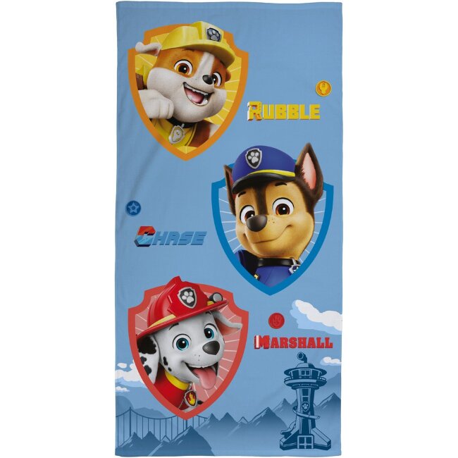 Детское банное полотенце Paw Patrol 70x140 см синее Детское банное полотенце Paw Patrol 70x140 см синее