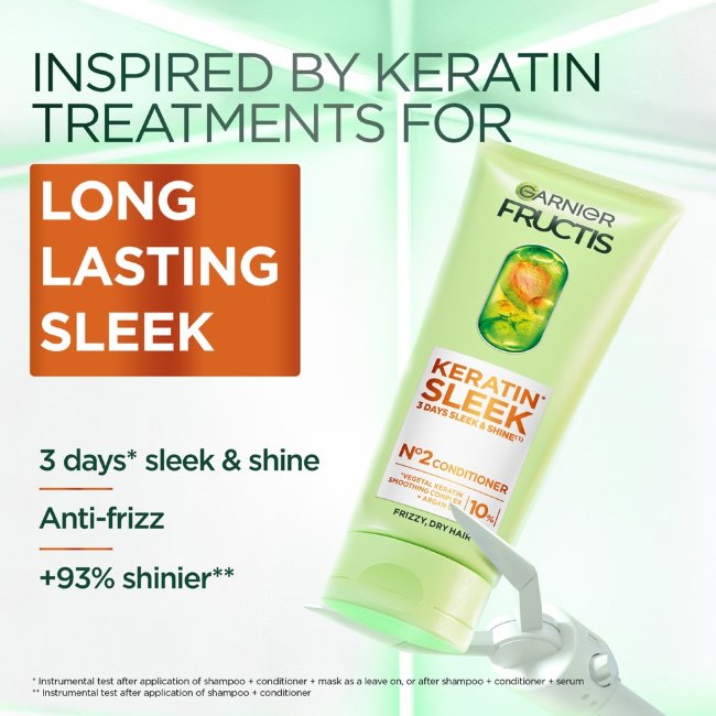 Бальзам Garnier Fructis Keratin Sleek для непослушных волос 200 мл Бальзам Garnier Fructis Keratin Sleek для непослушных волос 200 мл