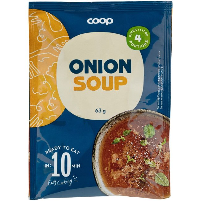 Суп луковый быстрого приготовления Coop 63 г