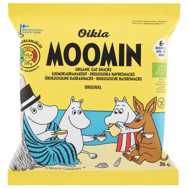 Овсяные снеки органические Oikia Moomin 35 гр Овсяные снеки органические Oikia Moomin 35 гр
