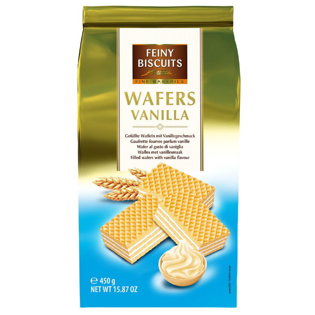 Вафли с начинкой из ванильного крема Feiny Biscuits Wafers Vanilla 450 гр