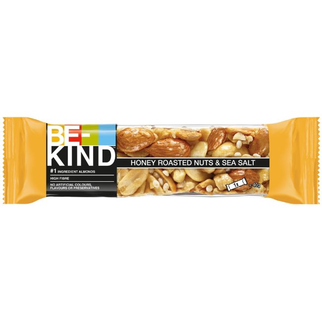 Ореховый батончик BE-KIND с медом, жареными орехами и морской солью 40 гр