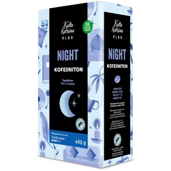 Молотый фильтр-кофе без кофеина Kulta Katriina Plus Night 425 гр