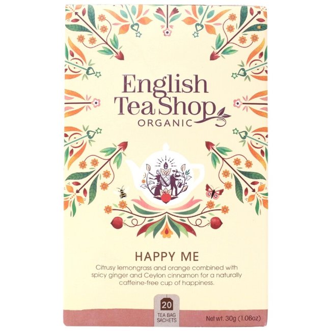 Органический травяной чай English Tea Shop Luomu Hauduke Happy Me без кофеина 20 пакетиков 40 гр