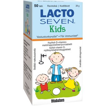 Молочнокислые бактерии для детей LACTO SEVEN KIDS 50 таблеток Vitabalans