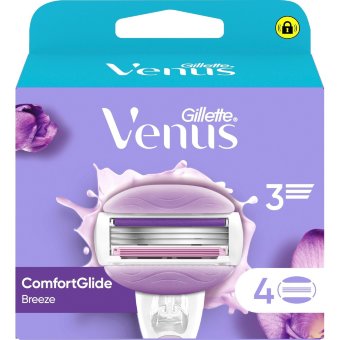 Сменные лезвия для женского бритья Gillette Venus 3 Comfortglide Breeze 4 шт/уп