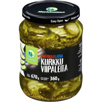 Огурцы кусочками Herkkumaa американские 670/360 гр