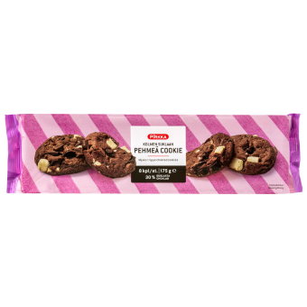 Шоколадное печенье Pirkka Pirkka kolmen suklaan pehmeä cookie ( три шоколада ) 175 гр