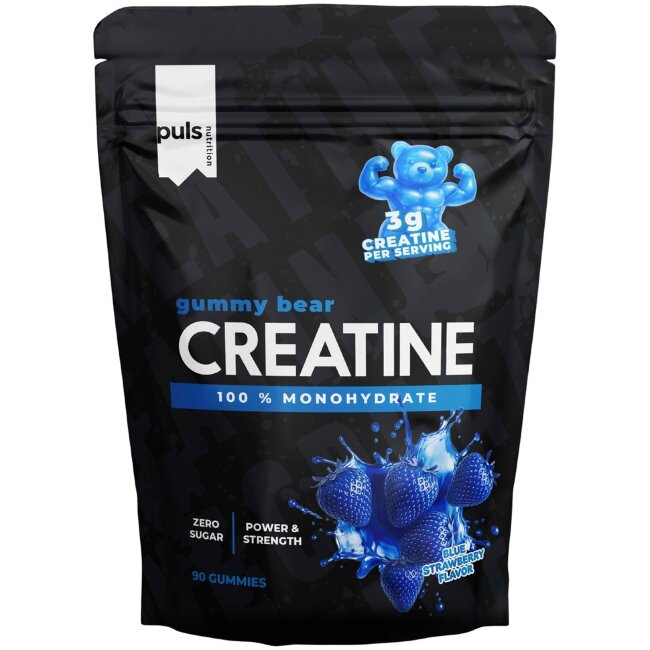 Жевательные медведи с креатином PULS Nutrition Blue strawberry 90 шт Жевательные медведи с креатином PULS Nutrition Blue strawberry 90 шт