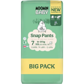 Подгузники-штанишки Moomin Baby Snap Pants 7-40 шт, 16-25 кг Подгузники-штанишки Moomin Baby Snap Pants 7-40 шт, 16-25 кг
