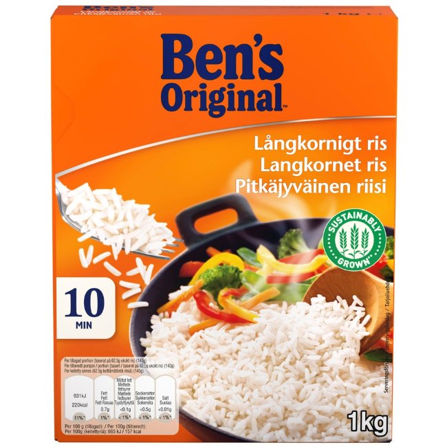 Длиннозерный рис Ben's Original 1 кг