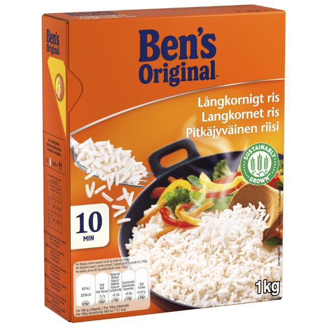 Длиннозерный рис Ben's Original 1 кг
