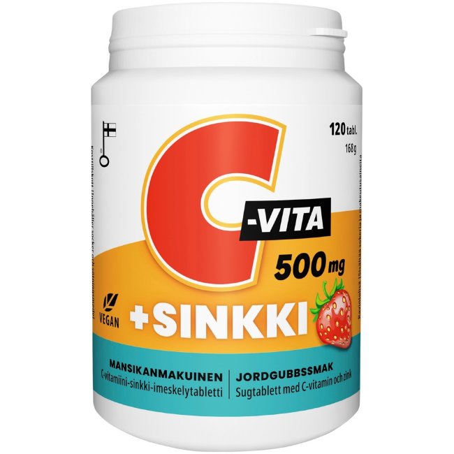 Витамины C-vita+Sinkki (С 500 мг + Zn 15 мг) 120 таблеток Vitabalans