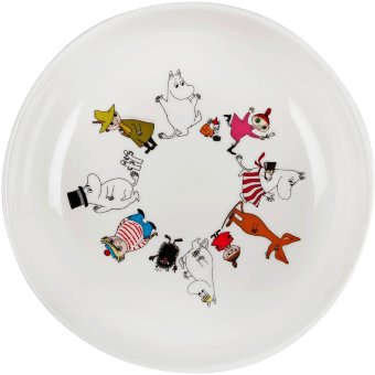 Глубокая детская меламиновая тарелка "Друзья Moomin" 17 см Martinex