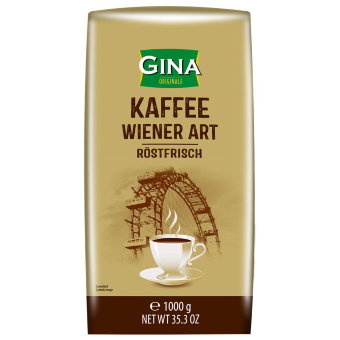 Венский кофе в зернах Gina  Wiener Kaffee 1 кг