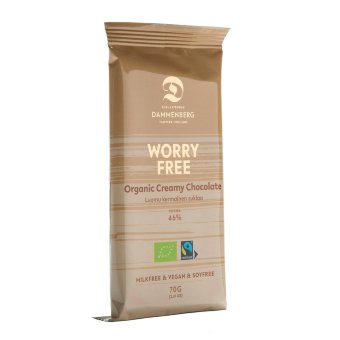 Шоколад органический молочный 46% Dammenberg Luomu, fair trade, без молока и сои 70 гр