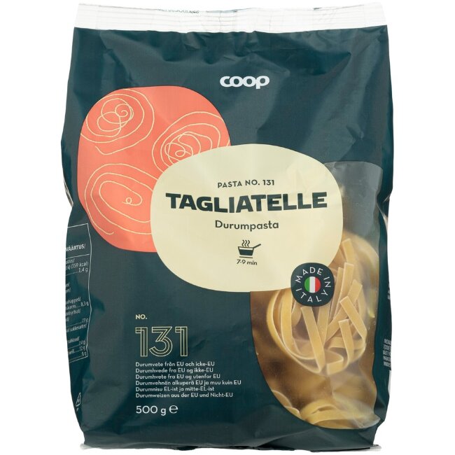 Паста тальятелле Coop без яиц 500 гр Паста тальятелле Coop без яиц 500 гр