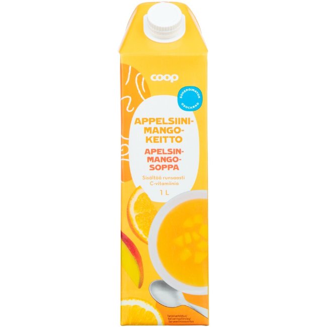 Апельсиново-манговый кисель Coop несладкий 1 л