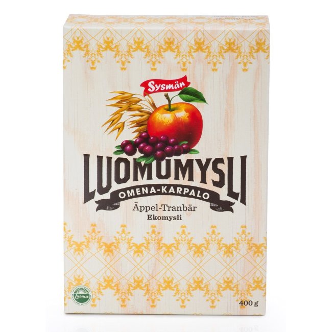 Органическая мюсли Sysmän Omena-Karpalo 400 гр