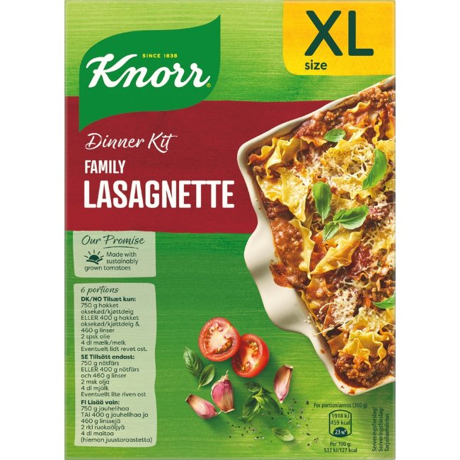 Семейная лазаньетта Knorr 335 гр