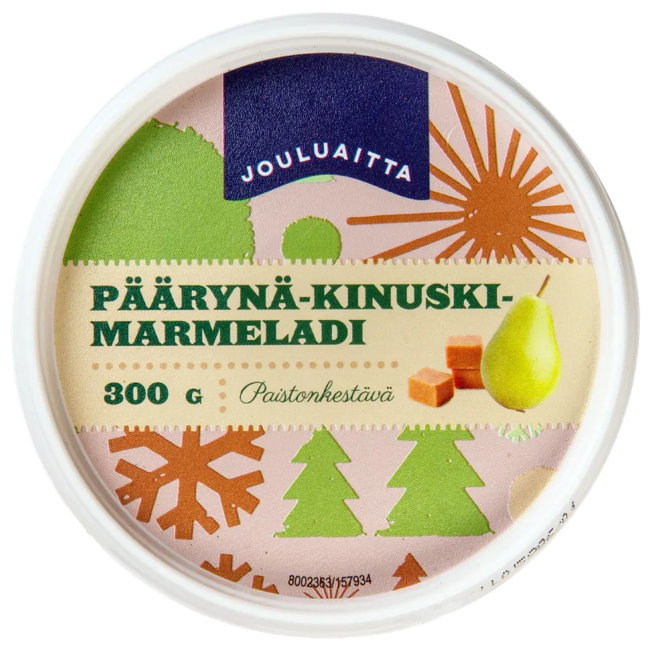 Термостойкий рождественский мармелад Jouluaitta (груша) 300 гр