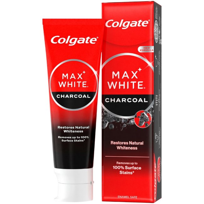 Зубная паста отбеливающая с углем Colgate Max White 75 мл