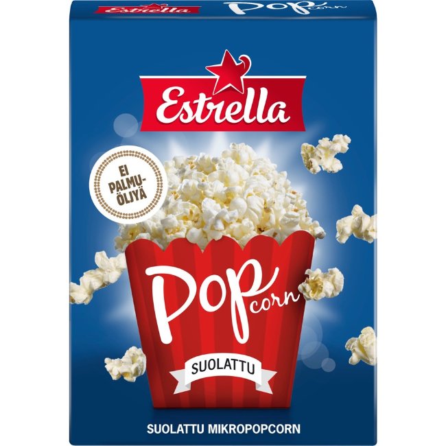 Попкорн Estrella соленый 3х80 г