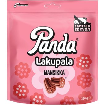 Лакричные конфеты Panda Lakupala с клубничным вкусом 250 гр