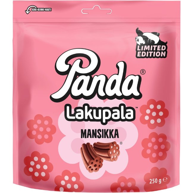 Лакричные конфеты Panda Lakupala с клубничным вкусом 250 гр