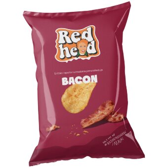Картофельные чипсы Redhead со вкусом бекона 150 гр