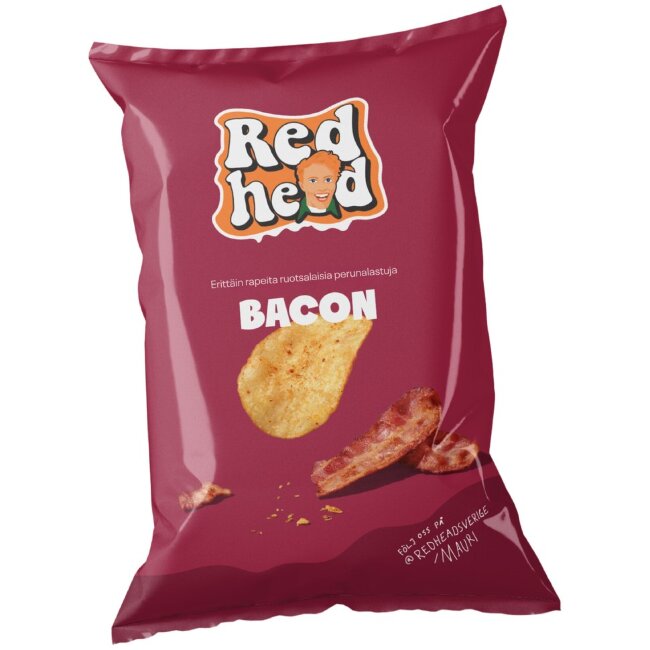 Картофельные чипсы Redhead со вкусом бекона 150 гр Картофельные чипсы Redhead со вкусом бекона 150 гр