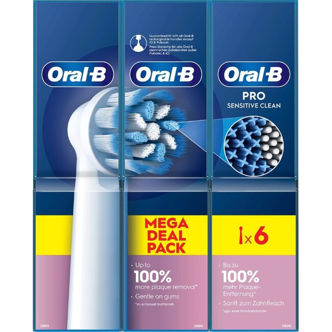 Насадки для зубной щетки Oral-B PRO Sensitive Clean 2+2+2 шт