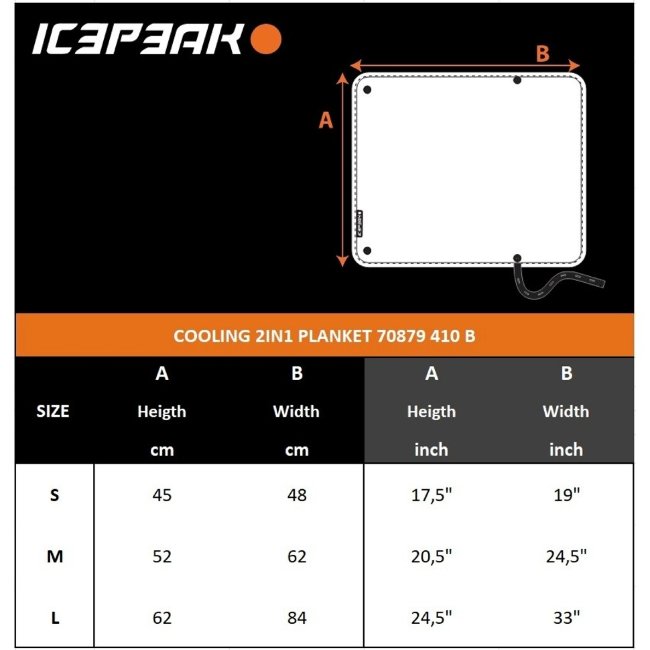 Охлаждающее одеяло для собак Icepeak Pet 2в1 Размер L синее
