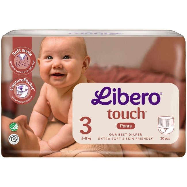 Подгузники-штанишки Libero Touch размер 3 (уп 30 шт) 5-8 кг