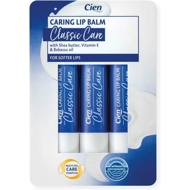 Гигиеническая губная помада Classic Care 3 шт, Cien