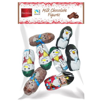 Фигурки из молочного шоколада (в ассортименте) Favorina 100 гр (цена по акции)