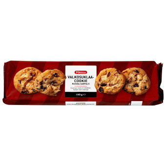Пшеничное печенье Pirkka Valkosuklaacookie rusina-karpalo (изюм, клюква) 150 гр