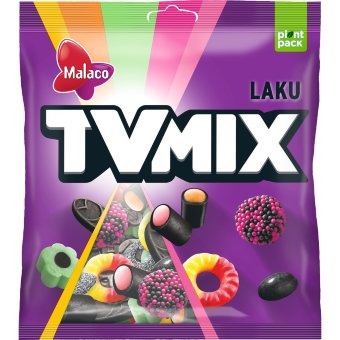 Микс лакричных конфет Malaco TV Mix Laku 340 гр