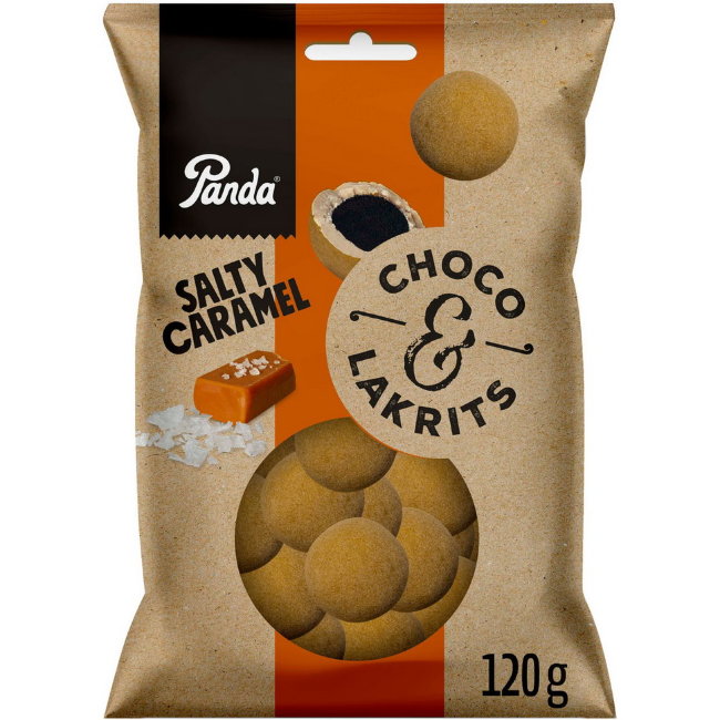 Лакричные конфеты в шоколаде с соленой карамелью Panda Choko Lakrits 120 гр